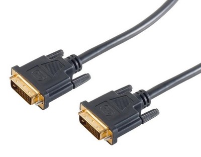 DVI Verbindungskabel DVI-D Stecker 24+1  DVI-D Stecker 24+1 - Länge: 1,0m