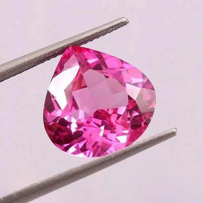 45 Ct Natural Ceylon Pink Sapphire Faceted Pear Cut Certified Loose Gemstone