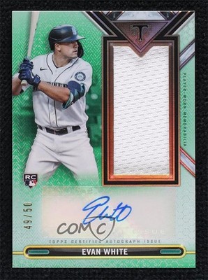 2021 Topps Triple Threads Emerald 49/50 Evan White #ASJR-EW Rookie Auto RC 9su