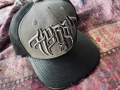 Hyraw Cap Carbon Black Schwarz Grau Logo Stickerei Grösster Ca.Umfang 64cm