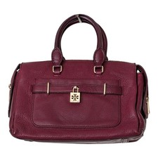 TORY BURCH THEA BURGUNDY LEATHER BAG