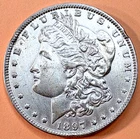 RARE 1897-P  MORGAN SILVER DOLLAR NICE CONDITION BU? SEE PHOTOS