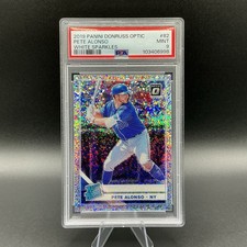 2019 Donruss Optic Pete Alonso White Sparkle Prizm RC #82 PSA 9 POP 2