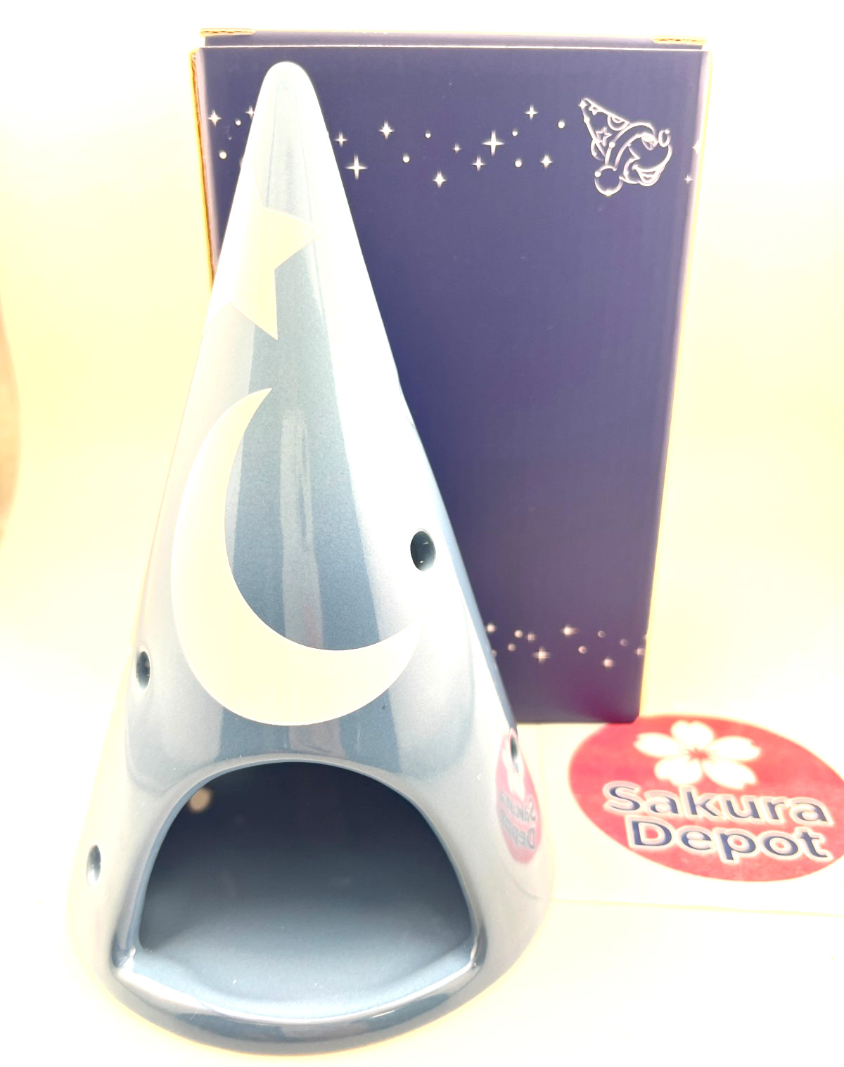 Le Creuset Disney Mickey Sorcerer Hat Candle Stand Stoneware Christmas Gift  New