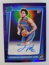 2021-22 Donruss Optic #170 Jeremiah Robinson-Earl Rated Rookies Auto Purple