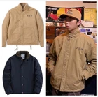 Hot Winter USN Navy Deck Jacket Lined & Thickened Sherpa Overcoat Spring&Autumn