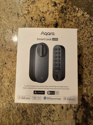Aqara Smart Lock U200 - Keyless Entry Door Lock with Fingerprint Keypad - Black 