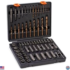 65-Piece Broken Bolt Extractor Kit, Easy Out Tool for Rusted & Damaged Bolts
