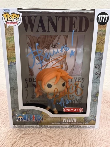 Signed Funko Pop! One Piece: Nami #1777 Wanted Poster Target Excl Vinyl Figure