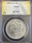 1883 P Morgan Silver Dollar ~ JUST GRADED AU 58 LOOKS UNC TO ME ~ 90% Silver $1