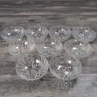 Vintage Lot of 10 Anchor Hocking Glass Clear Burple 4.5" Berry Dessert Bowls MCM