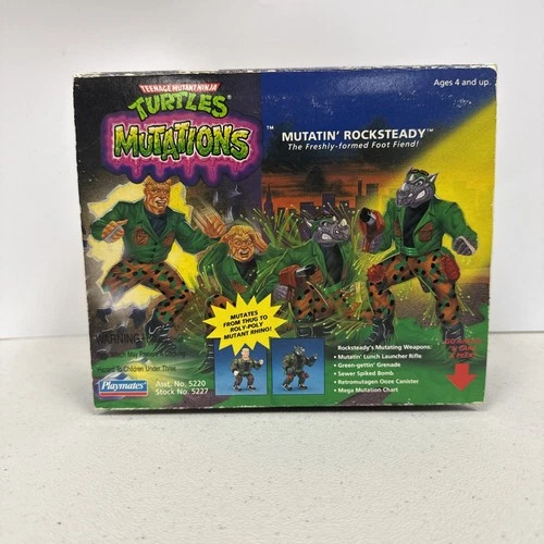 TMNT Teenage Mutant Ninja Turtles Mutations 1992 Mutatin' Rocksteady Sealed VTG