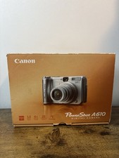 Canon Powershot A610 5.0 MP Digital Camera Flip Screen W/Box + Accessories EUC