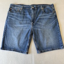 Levis 405 Denim Shorts Mens 44 Blue Jean 5 Pocket Casual Medium Wash Relaxed Fit