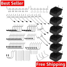 Ultimate 121-Piece Pegboard Hooks Set, Pegboard Accessories with Metal Hooks,...