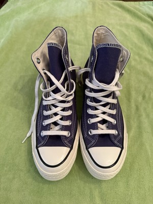 Converse Chuck 70 Hi Canvas Sneakers Obsidian Blue Men s 6.5 