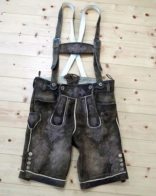 Country Maddox Trachten Lederhose Größe 48 kurz Ziegen Velourleder S943 - Bild 1 von 3