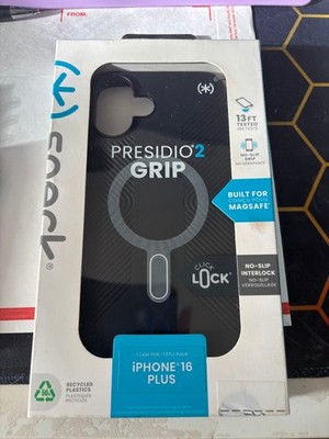 Speck - Presidio2 Grip Case with MagSafe for Apple iPhone 16 Plus - Black