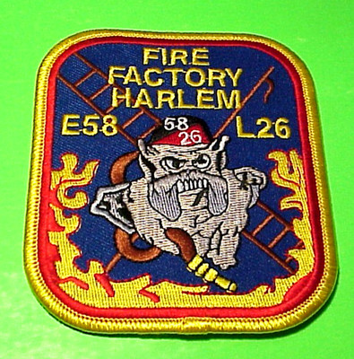 NEW YORK  FDNY  HARLEM  FIRE FACTORY  NY  4'' FIRE DEPT  PATCH  FREE SHIPPING!!!