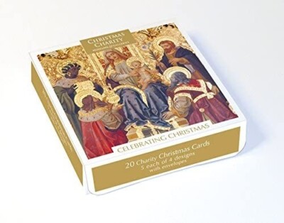Wohltätigkeitsorganisation Weihnachtskarten Box mit 20 - Traditionelle religiöse Karten in 4 Designs
