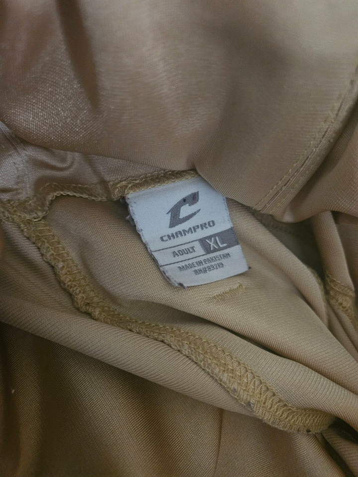 Champro Football Pants Adult Size XL Gold SewnIn Safety Pads BuiltIn