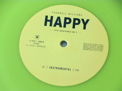 PHARRELL WILLIAMS~ HAPPY~ RARE YELLOW WAX~ NEAR MINT COPY