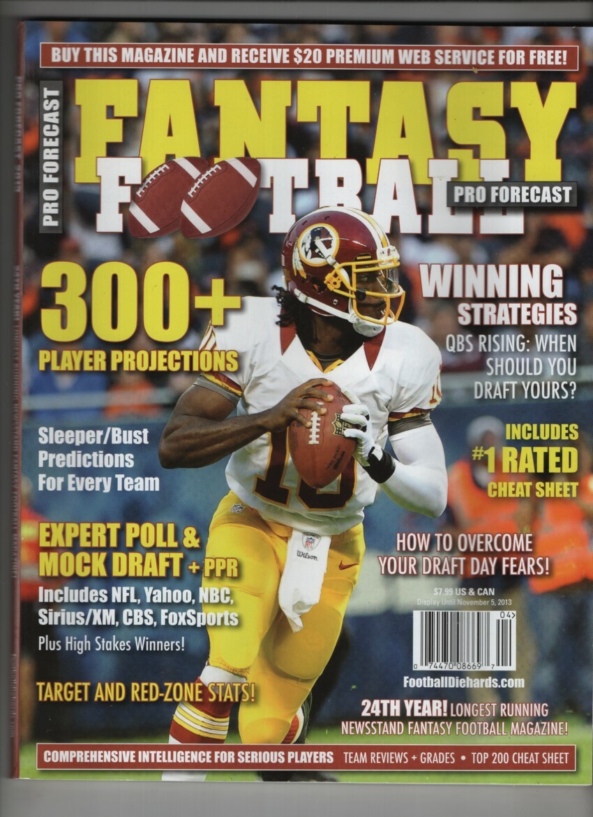 Fantasy Football Pro Forecast Magazine 300+ Player Profiles 2013