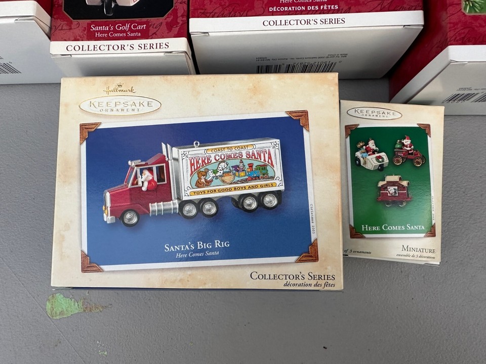 Vintage Hallmark Ornaments Lot 19902023 Here Comes Santa Collection
