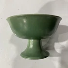 Red Wing Art Pottery 5011 Footed Bowl Planter green 7w 4.5 h