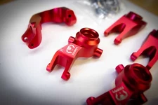 Ruby Red Aluminum Knuckle Set for Arrma Senton, Granite & More