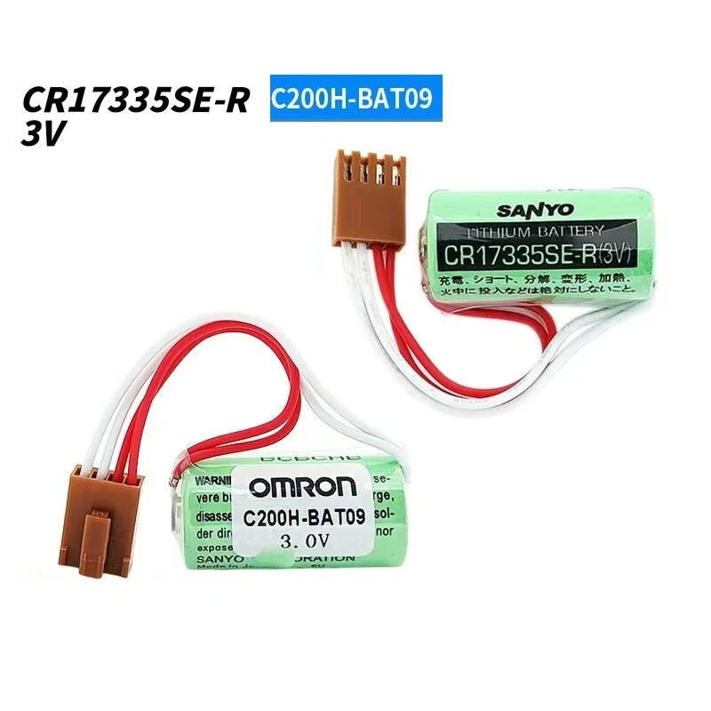 20x cr17335se-r Battery for Omron C200H-BAT09 3V PLC Battery 1700mAh with Plug - Image 2 of 4