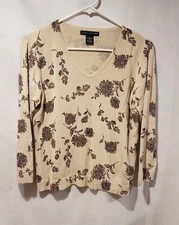 Sarah Spencer Women's Size M Floral Silk Top (A22)