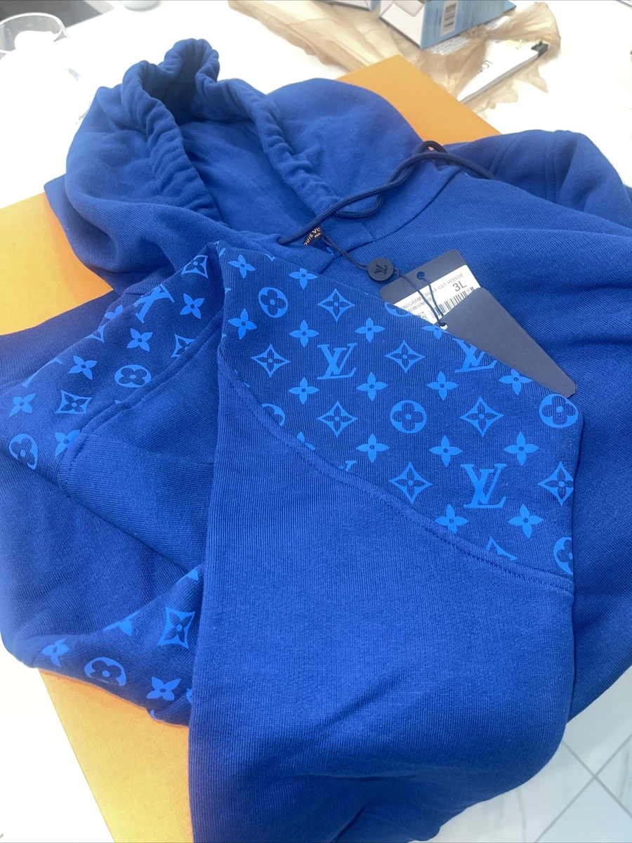 Lv round cut online reflective monogram hoodie