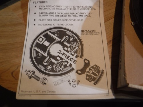 GM 52 Drum Brake Backing Plate - Rear Left / Right - Picture 8 of 8