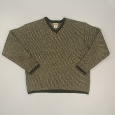 Coldwater Creek Womens Wool Blend Sweaters Sz Large V-Neck Pullover VTG USA Made