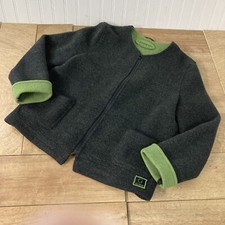 Giesswein Made In Austria Pure New Wool Two Tone Green Jacket Coat Size 6 Us/ 38