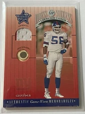 2001 Leaf Rookies and Stars #DFS5 Lawrence Taylor Dual GU Card New York Giants