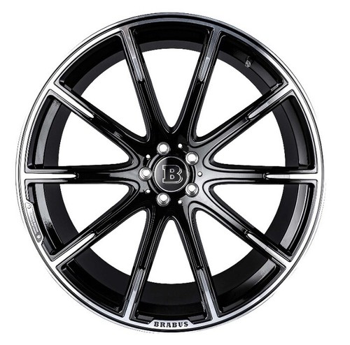 Jante Centre Cap Logo BRABUS Noir Mat Aluminium 75mm - Pour Mercedes Classe G