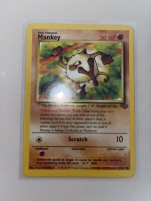 1995 mankey pokemon card value 1995 Original Mankey 55/64