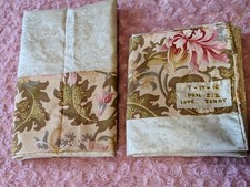 Handmade Pillow Cases, Floral And Golden Touch Tone with Pink Flowers Lot of 2