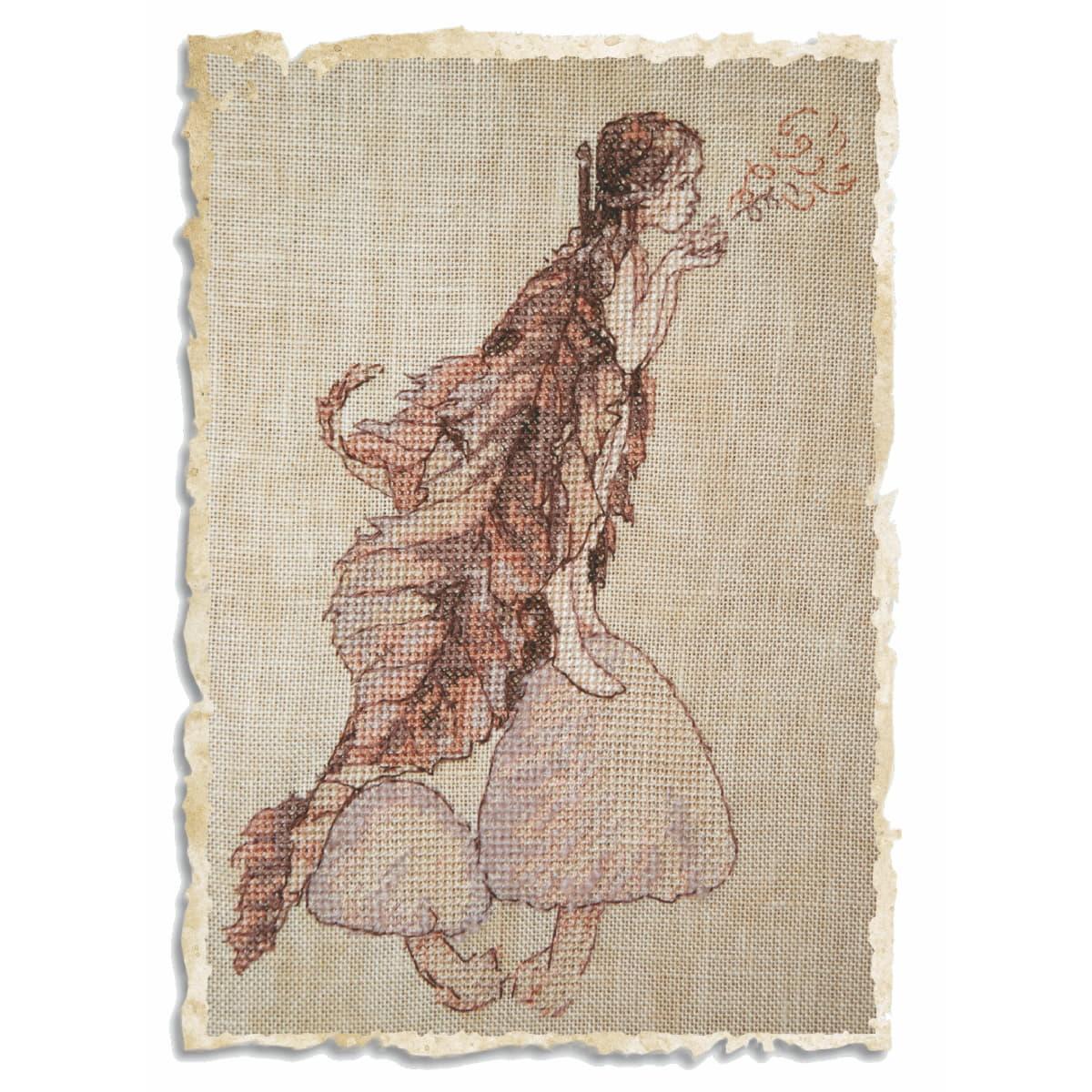 Nimue counted cross stitch kit ""Fairies's coprinus"", 74K, 12x17cm, DIY