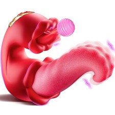 Rose Licking Vibrator Clit Sucker Dildo Women G-Spot Massager Sex Toys for Wome