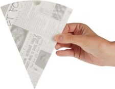 100 x Paper Chip Cones - Newspaper Print