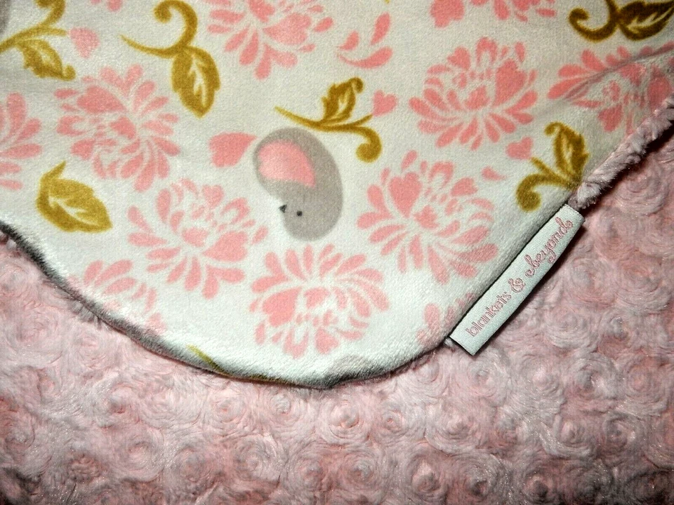 8D!¡GUAU! Mantas 30x40 y más allá manta floral de terciopelo de pájaro de piel sintética para cuna de bebé Foto 2 de 4