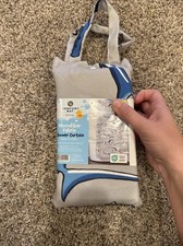 New Comfort Bay Sharks Microfiber Fabric Shower Curtain 70 X 72 - New