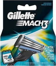 Gíllette Mach 3 Razor Refill Cartridges 4 Ct closer shave up to 100% redness fre