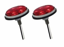 United Pacific Red Led Tail Light Reflector Set 1951-52 1956 Bel Air 150 210