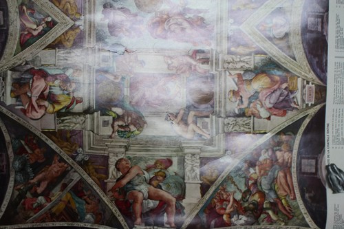 Póster vintage de la bóveda de la capilla sixtina de Miguel Ángel 1970 - Imagen 7 de 12