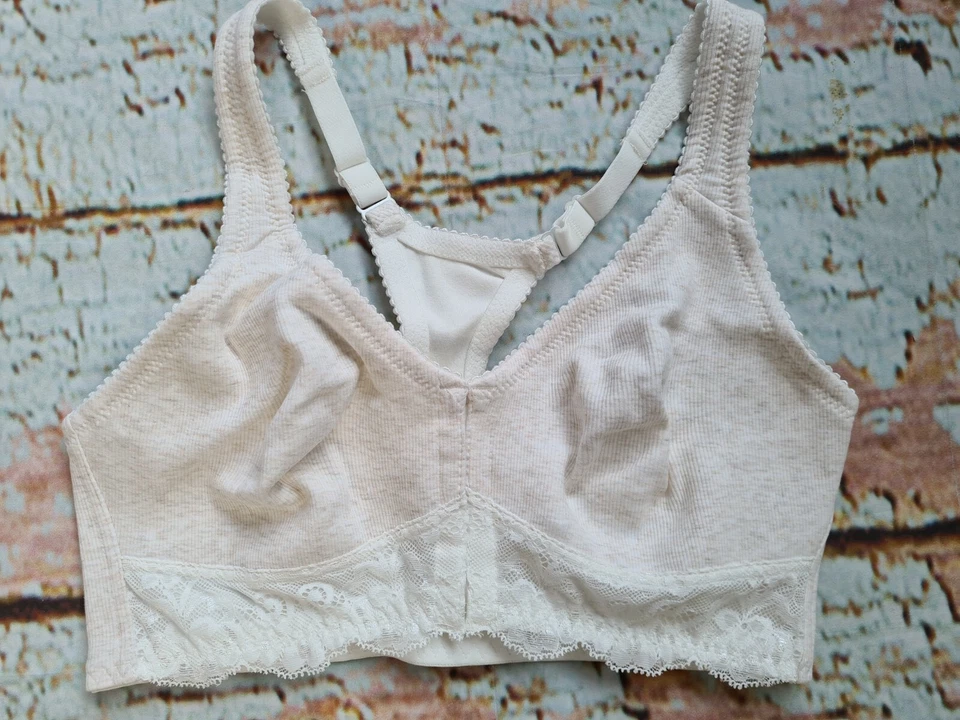 Nuance Sportbh BH natur nude Ton mit Spitze Verschluss vorne (494) Übergröße NEU