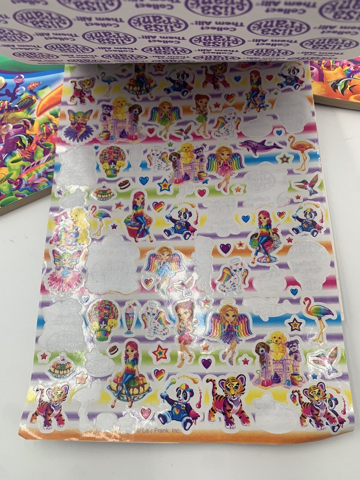 Lisa Frank Stickers Tablet And Coloring Books Used Vintage 90s eBay